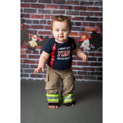  할로윈 용품Fully Involved Stitching Personalized Firefighter Baby Tan 2Pc Costume