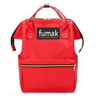 Fumak Laptop Backpack - Fashion Women Backpack Shoulder Bag Laptop Backpack Schoolbags for Teenager Girls Boys Travel Bag Mochila Feminina (Red)