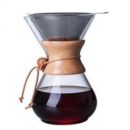 Fumak: 1PC 1000ml Coffee Pots Heat Resistant Glass Coffee Pot Brewer 3Cups Counted Chemex Hot Brewer Coffee Pot Barista Percolator