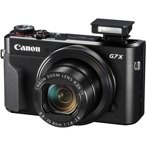  [아마존베스트]Fumfie Canon PowerShot G7 X Mark II Digital Camera (Black) with Essential Accessory Bundle - Includes: SanDisk Ultra 64GB SDXC Memory Card, 1x Replacement Battery, 57 Tripod, Carrying Cas