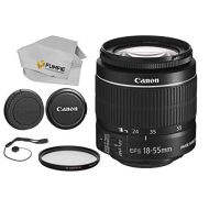 Fumfie Canon EF-S 18-55mm f/3.5-5.6 is II DSLR Lens Bundle with UV Filter + Lens Cap Keeper (White Box)