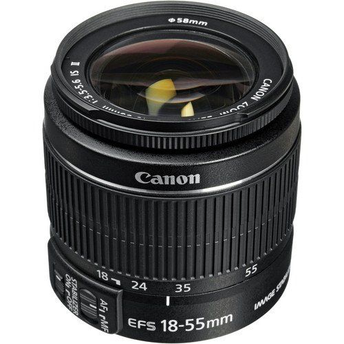 Fumfie Canon EF-S 18-55mm f3.5-5.6 is II DSLR Lens Bundle with UV Filter + Lens Cap Keeper (White Box)