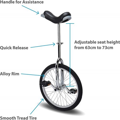  Fun 20 Inch Wheel Unicycle with Alloy Rim