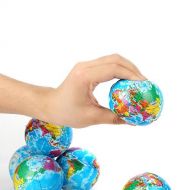 Fun Central 12 Pack - Mini Foam World Globe Squeeze Stress Balls for Adults & Kids