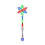 Fun Central LED Light Up Snowflake Wand Toy for Kids with Crystal Ball Handle