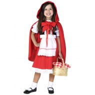Fun Costumes Deluxe Little Red Riding Hood Costume for Girls Kids Halloween Costume