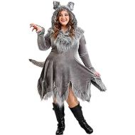 Fun Costumes Plus Size Womens Wolf Costume Adult Grey Wolf Dress