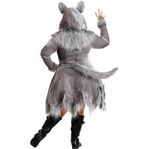  할로윈 용품Fun Costumes Plus Size Womens Wolf Costume Adult Grey Wolf Dress
