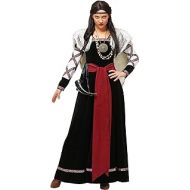 Fun Costumes Adult Dark Viking Dress Costume Womens Plus Size Medieval Viking Raider Costume