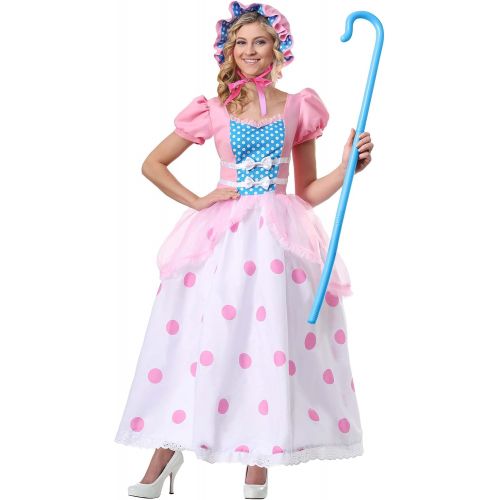  할로윈 용품Fun Costumes Little Bo Peep Costume for Women, with Pink and Blue Bonnet, Polka Dot Dress