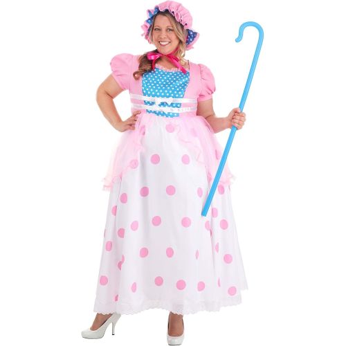  할로윈 용품Fun Costumes Little Bo Peep Costume for Women, with Pink and Blue Bonnet, Polka Dot Dress