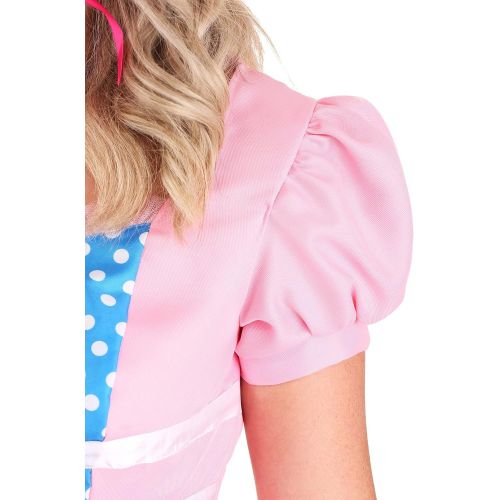  할로윈 용품Fun Costumes Little Bo Peep Costume for Women, with Pink and Blue Bonnet, Polka Dot Dress