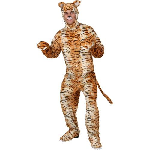  할로윈 용품Fun Costumes Adult Tiger Costume Tiger Onesie Halloween Outfit