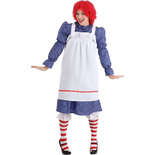  할로윈 용품Fun Costumes Womens Rag Doll Costume Set with Wig Adult Rag Doll Dress