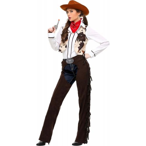  할로윈 용품Fun Costumes Womens Western Cowgirl Costume Adult Cowgirl Chaps Costume
