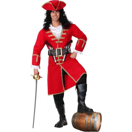  할로윈 용품Fun Costumes Plus Size Captain Blackheart Costume for Men - 4X Red