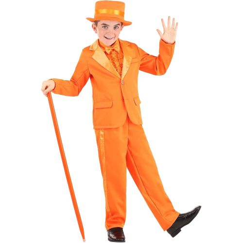  할로윈 용품Fun Costumes Orange Tuxedo Costume for Kids Child Orange Tuxedo Outfit