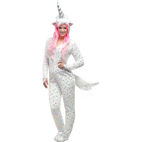  할로윈 용품Fun Costumes Womens Magical Unicorn Costume Adult Unicorn Onesie Hooded