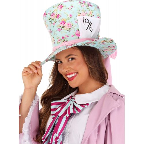  할로윈 용품Fun Costumes Adult Pretty Mad Hatter Costume Womens Alice in Wonderland Costume Pink Mad Hatter