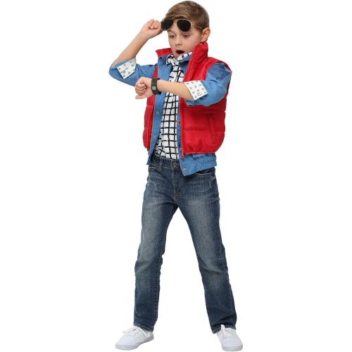  할로윈 용품Fun Costumes Marty McFly Puffer Vest Costume Back to the Future Child Marty McFly Costume