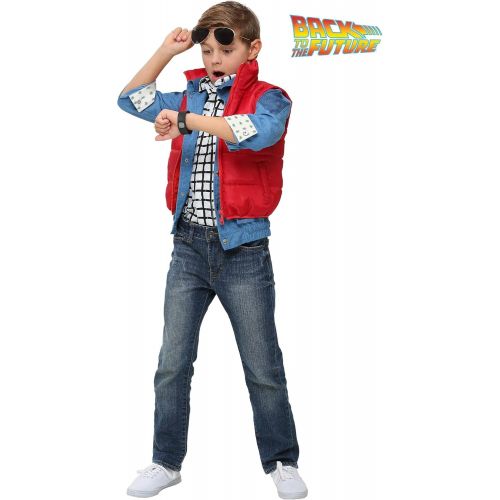  할로윈 용품Fun Costumes Marty McFly Puffer Vest Costume Back to the Future Child Marty McFly Costume