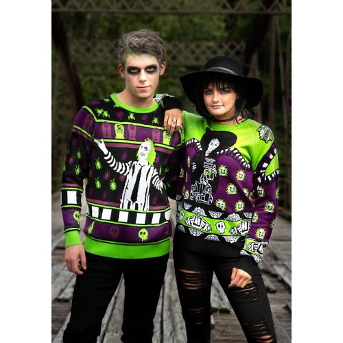  할로윈 용품Fun Costumes Beetlejuice Its Showtime! Adult Halloween Sweater