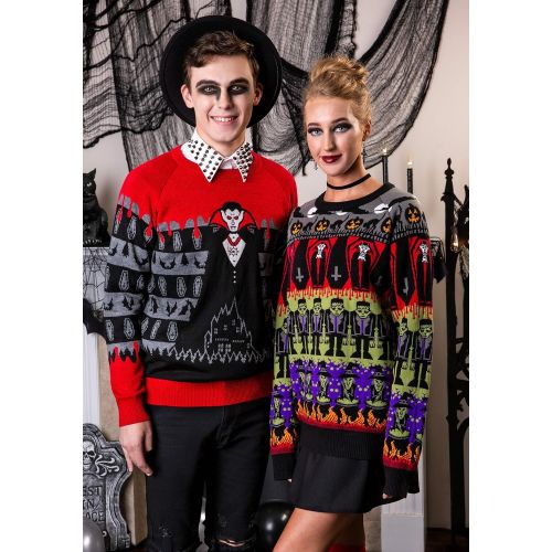  할로윈 용품Fun Costumes Adult Classic Horror Monsters Fair Isle Halloween Sweater
