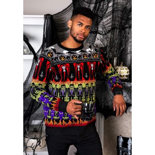  할로윈 용품Fun Costumes Adult Classic Horror Monsters Fair Isle Halloween Sweater