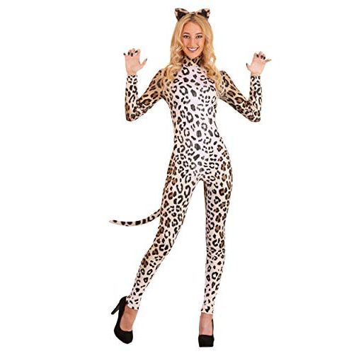  할로윈 용품Fun Costumes Womens Leopard Catsuit Costume Sexy Leopard Cheetah Halloween Costume