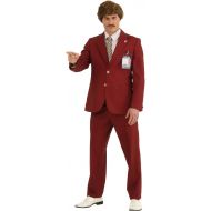 FunCostumes Plus Size Authentic Ron Burgundy Suit