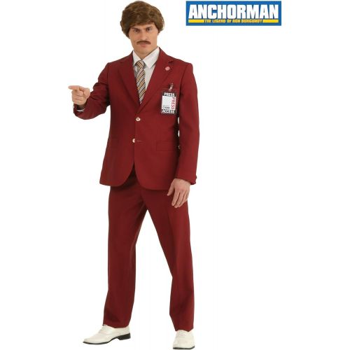  FunCostumes Plus Size Authentic Ron Burgundy Suit