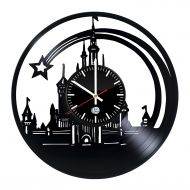 Fun Door WALT DISNEY CASTLE Vinyl Record Wall Clock - Get unique kids room wall decor - Gift ideas for friends, teens, children, girls and boys - Unique Art Design