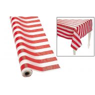 Fun Express SYNCHKG028647 Red and White Striped Tablecloth Roll 3 Pack