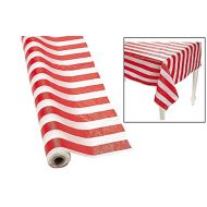 Fun Express SYNCHKG028647 Red and White Striped Tablecloth Roll 2 Pack