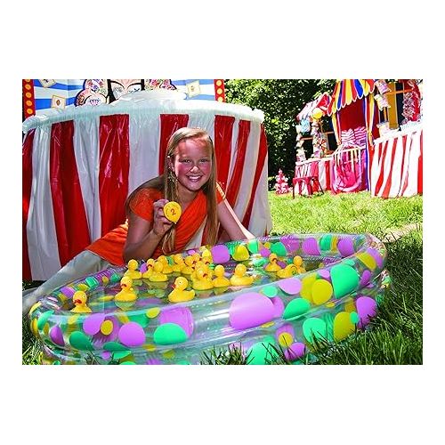  Fun Express Inflatable Duck Pond Pool for Kids (3 feet) Fun Outdoor and Backyard Activity - VBS Vacation Bible School Supplies/Decor
