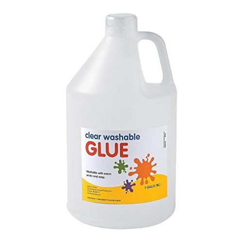  [아마존베스트]Fun Express 1 Gallon Glue - Clear Washable (Safe and Non-Toxic) Perfect for Slime and School