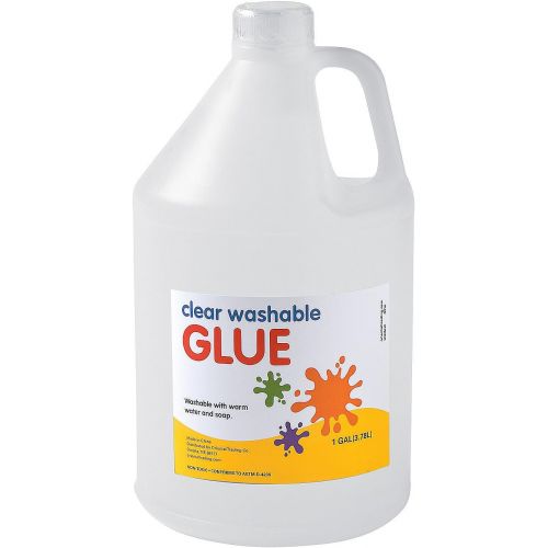  [아마존베스트]Fun Express 1 Gallon Glue - Clear Washable (Safe and Non-Toxic) Perfect for Slime and School