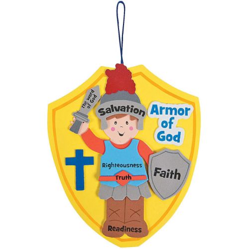  [아마존베스트]Fun Express Armor of God Craft Kit (kit Makes 12), Hanging Decor Craft Kits, Sign Decorations