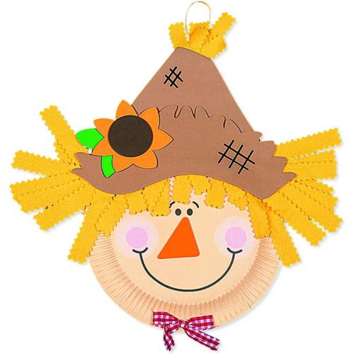  [아마존베스트]Fun Express Paper Plate Scarecrow Craft Kit - Crafts for Kids & Novelty Crafts