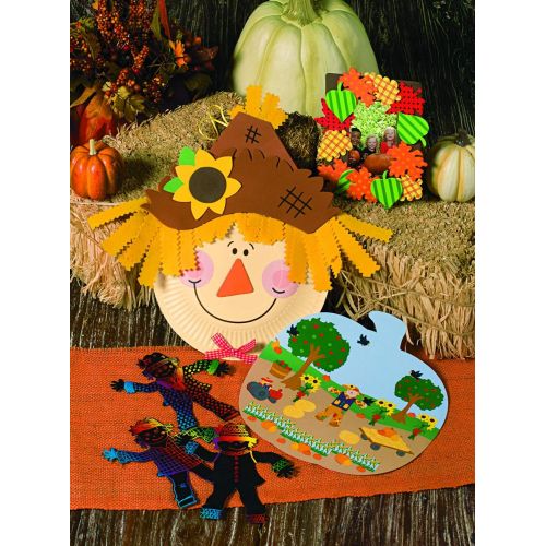  [아마존베스트]Fun Express Paper Plate Scarecrow Craft Kit - Crafts for Kids & Novelty Crafts