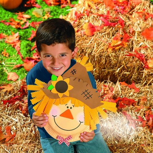  [아마존베스트]Fun Express Paper Plate Scarecrow Craft Kit - Crafts for Kids & Novelty Crafts