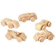 [아마존베스트]Fun Express Wooden Car Assortment Toy Vehicle Car Racers - Paint and Design Your Own Craft - 12 Pieces