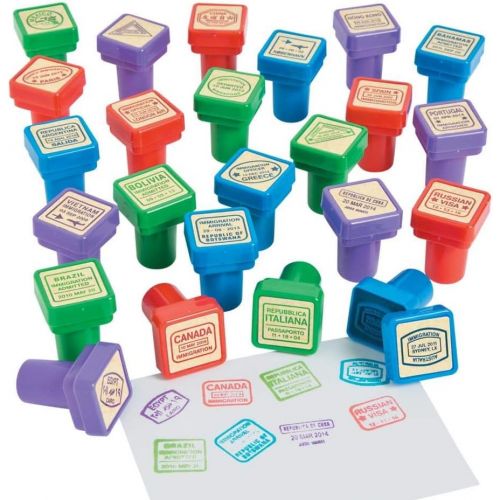  [아마존베스트]Fun Express Set of 24 - Passport Stampers