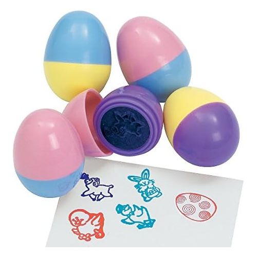  [아마존베스트]6 Easter Egg Stampers - Measure 1.5 Inches for Easter eggs hunt game, Party, Kids stamps activities