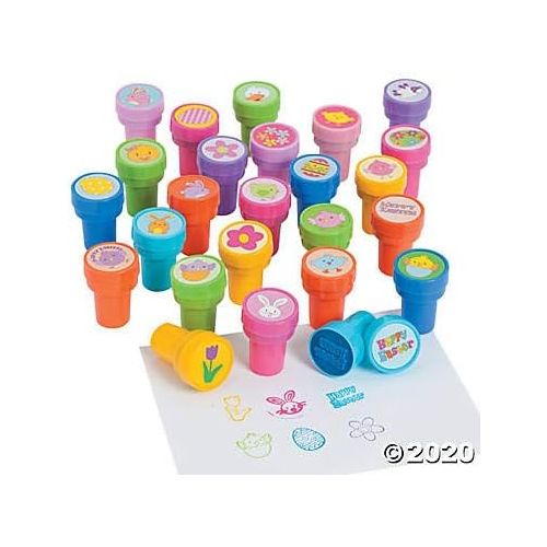  [아마존베스트]Fun Express - Easter Stamper Assortment (50pc) for Easter - Stationery - Stamps - Stamps - Self Inking - Easter - 50 Pieces