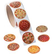 [아마존베스트]Fun Express 1 Roll ~ Photo Pizza Stickers ~ 100 Round 1.5 Paper Stickers ~ New/Shrink-wrapped by FX/OT