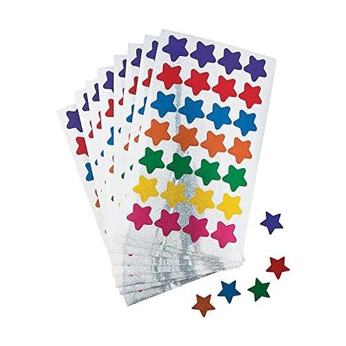  [아마존베스트]Fun Express - Basic Star Stickers - Stationery - Stickers - Stickers - Sheets - 25 Pieces
