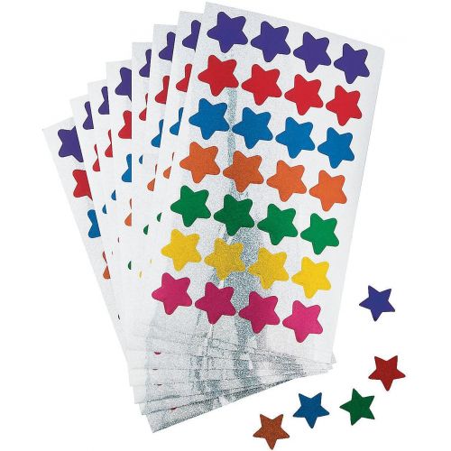  [아마존베스트]Fun Express - Basic Star Stickers - Stationery - Stickers - Stickers - Sheets - 25 Pieces