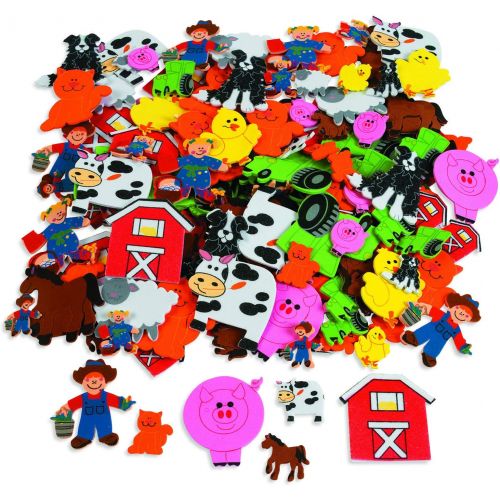  [아마존베스트]Fun Express - Foam Self-Adhesive Farm Shapes - (500 Pieces)