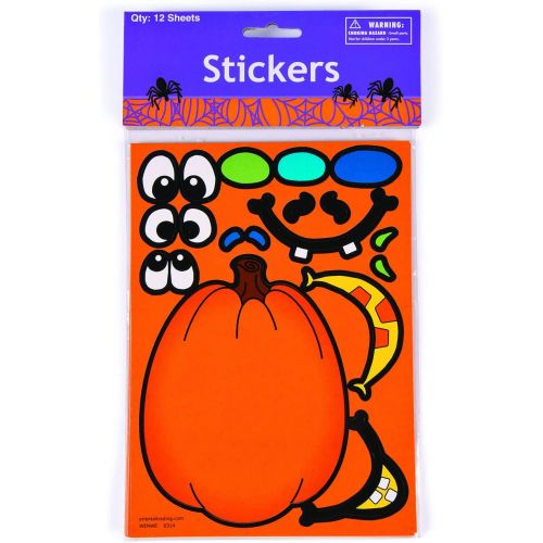  [아마존베스트]Fun Express Make A Pumpkin Stickers (1 DOZEN) - BULK